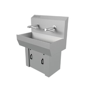 Wash basins with hand dryer