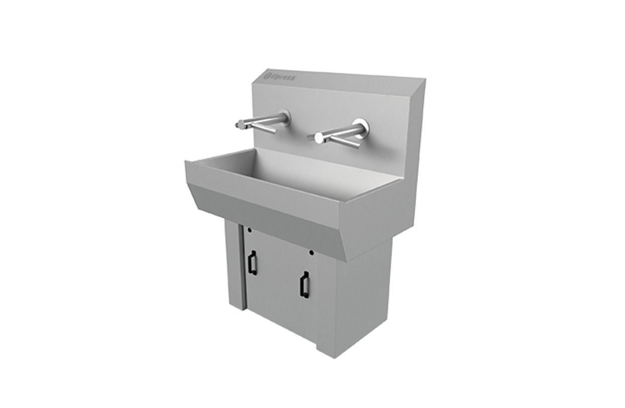 Wash basins with hand dryer
