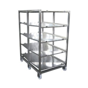 Trolley for defrosting of frozen meat blocks